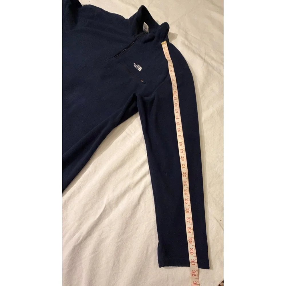 The North Face Men's XL Navy 1/4 Zip Fleece Pullover Chest Zip Pocket Jacket